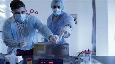 Lebanese scientist fights Covid with home-made nanotechnology. Mahmoud Rida / The National