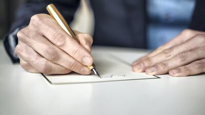 Our handwriting can, according to some experts known as graphologists, be accurately interpreted to reveal information about even our deepest, darkest secrets. Courtesy Studio, Essen