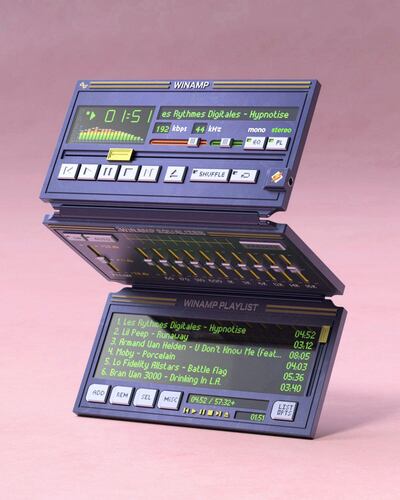 French designer Julien Rivoire imagines new forms, like a foldable WinampAMP player. Courtesy Julien Rivoire