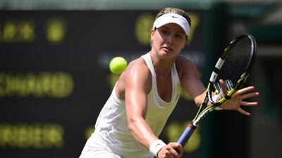 Canada's Eugenie Bouchard was more than a little star struck when Prince William and Princess Catherine visited the players' locker room. Carl Court / AFP