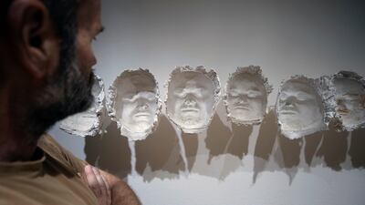 Sculptures by Teresa Margolles, part of her exhibition How Do We Get Out? at the Museum of Contemporary Art of Monterrey in Mexico. EPA