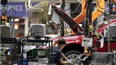 Chrysler Group's production plant in Michigan, US. The loss of US manufacturing jobs accelerated after 2000.