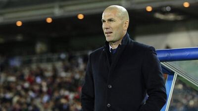 Real Madrid manager Zinedine Zidane shown during the match. Kiyoshi Ota / EPA