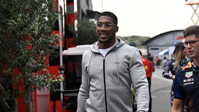 British boxer Anthony Joshua at the paddock of the Zandvoort circuit ahead of the Dutch Grand Prix. AFP