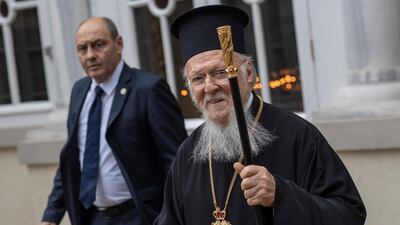 Ecumenical Patriarch and Archbishop of Constantinople Bartholomew I, a spiritual leader of the Orthodox Christian around the world, leaves to St George Church in Istanbul, Turkey, 16 December 2018. EPA