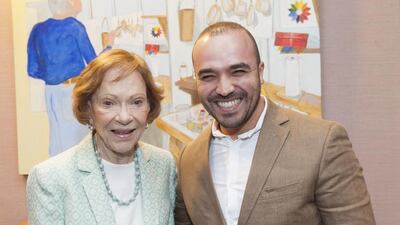 Khalid Al Ameri and Rosalynn Carter. Courtesy Carter Center