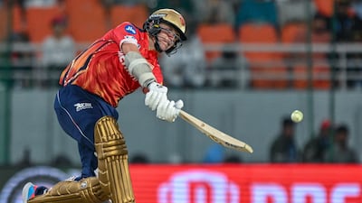 Punjab Kings' Sam Curran made 63 runs off 47 balls before he was clean bowled by Khaleel Ahmed. AFP