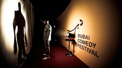 Dave Chappelle sizes himself up before performing at the Dubai Comedy Festival. Courtesy Dubai Comedy Festival