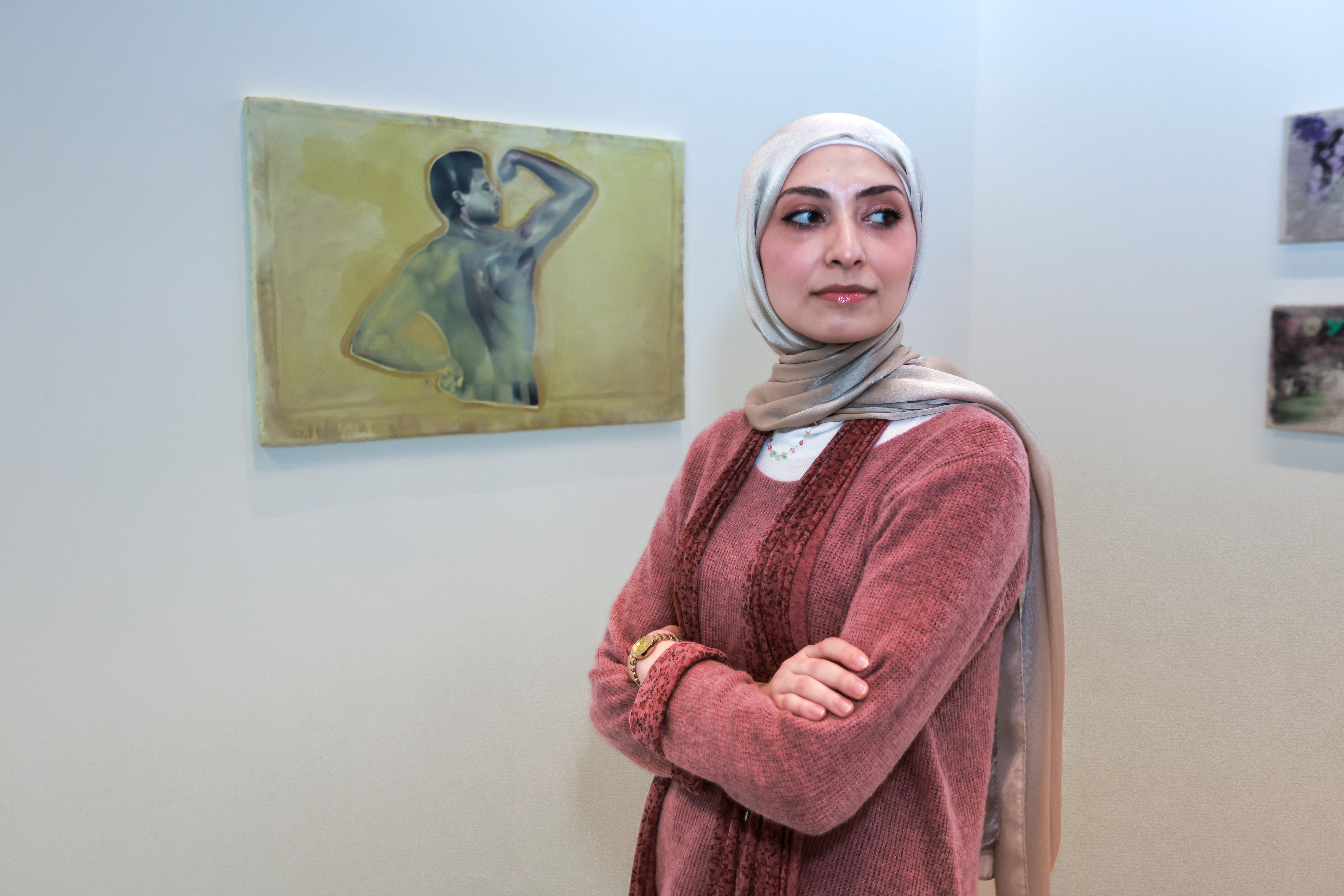 Layla Doueidi draws on her Syrian-Lebanese heritage and her father's work as a perfumer to explore the relationship between scent, family history and inherited memories. Victor Besa / The National