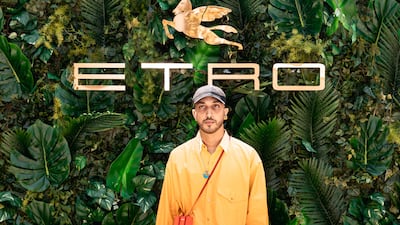 Influencer Osama Chabbi before the Etro spring/summer 2023 menswear show.