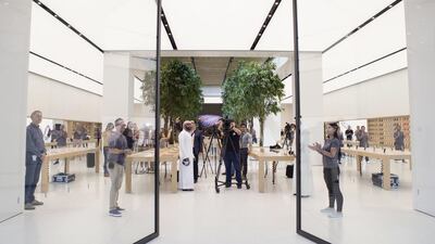 The Apple Store in Mall of the Emirates will open to the public this week. Reem Mohammed/ The National