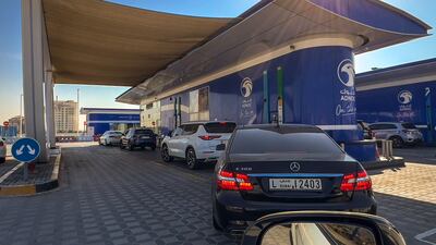 UAE petrol prices are down by about 1.1 per cent in 2025, while diesel has fallen by more than 8.5 per cent. Victor Besa / The National