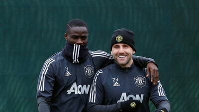 Manchester United's Luke Shaw, right, and Eric Bailly. Reuters