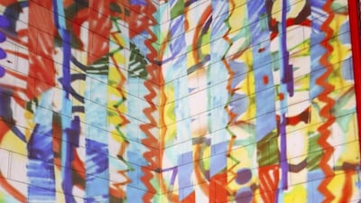 Al Noor Masjid during the Sharjah Light Festival in Sharjah. Pawan Singh / The National