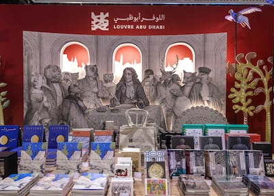 The Louvre Abu Dhabi stand at the Abu Dhabi International Book Fair. Victor Besa / The National