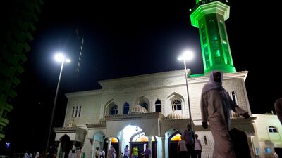 Abu Dhabi, United Arab Emirates, July 10, 2013: Muslims leave after morning prayers on the first day of the Holy month of Ramadan at the Al Haj Abdul Khaleq Abdulla Al Khoury Mosque in the Madinat Zayed area of Abu Dhabi on July 10, 2013. Christopher Pike / The National