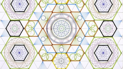 The Third Line presents the exhibition Infinite Geometry by Monir Shahroudy Farmanfarmaian. Courtesy The Third Line