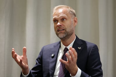 Emil Kongshoj Larsen of Novo Nordisk says Wegovy will be 'available throughout the UAE within days at pharmacies at a very competitive price'. Chris Whiteoak / The National