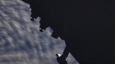 Progress MS-18 successfully undocked and departed. But who are those stowaways watching? Photo: Sergey Korsakov / Roscosmos