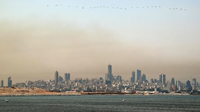 Smog hangs over Beirut, where many people use private generators because of Lebanon's unreliable power grid. AFP