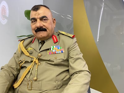 Iraqi Lt Gen Saad Harbiye at the Saha defence show in Istanbul. Lizzie Porter/ The National