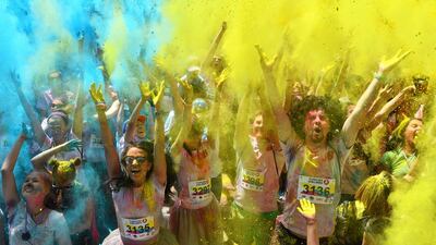 There will be a colour-filled fun run, held some time this year, or perhaps early next year. AFP