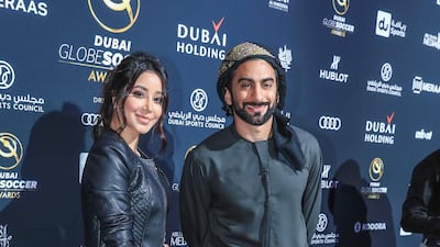 The red carpet was an eventful place during the Global Soccer Awards at the Madinat Jumeirah in Dubai on Thursday. Victor Besa / The National