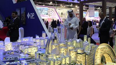 The Mall of the World project at the Dubai Properties stand. When built, the 8 million square foot Mall of the World will be home to the planet's largest shopping centre. Satish Kumar / The National