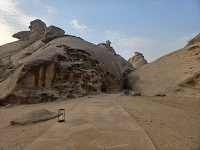 A rather rustic entrance for such a luxurious resort - but that's what makes it special. Katy Gillett for The National