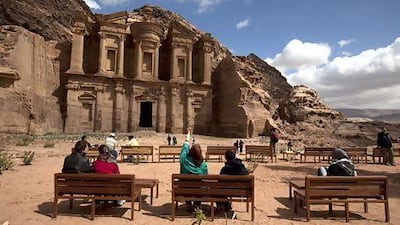 The Monastery at Petra is a highlight of visiting Jordan. Menahem Kahan / AFP