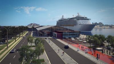 The new cruise terminal at Port Zayed in Abu Dhabi. Courtesy ADPC