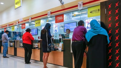 Exchange houses in the UAE have reported a spike in demand for remittances to the UK. Victor Besa for The National.