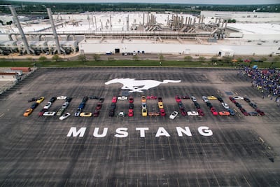 The 10-millionth Mustang is celebrated at Ford's Flat Rock plant in Michigan. Courtesy Ford