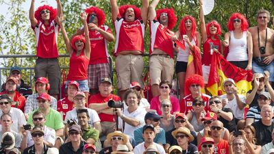 Tifosi during the Italian Grand Prix in 2012. Getty