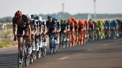 Cyclists compete during Stage 1 of the 2016 Abu Dhabi Tour on October 20, 2016 in Abu Dhabi, United Arab Emirates. Tom Dulat / Getty Images
