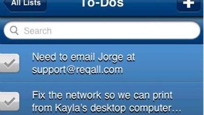reQall app screen shot.