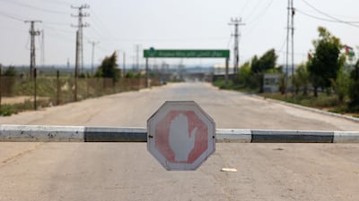 A barricade at the Erez crossing, the only entry point for Palestinians travelling from the Gaza Strip into Israel. AFP