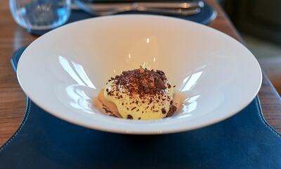 Tiramisu with home-made biscuits at Talea. Photo: Khushnum Bhandari / The National