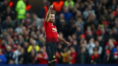 Juan Mata of Manchester United celebrates after scoring his team's first goal during the Premier League match between Manchester United and Newcastle United at Old Trafford on October 6, 2018 in Manchester, United Kingdom. Getty Images