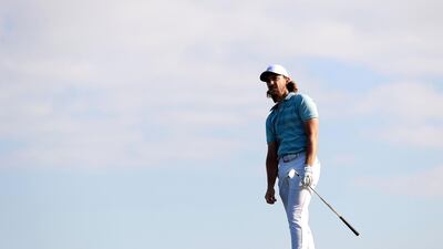 Golfer Tommy Fleetwood in action at the Abu Dhabi HSBC Championship. All photos by Chris Whiteoak / The National