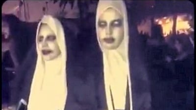 An image taken from social media reportedly showing Halloween celebrations in Saudi Arabia.