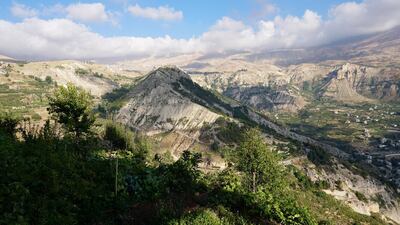 View of the town of Bsharreh, Lebanon, August 9, 2020.