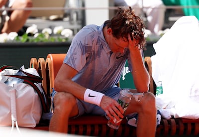 Jannik Sinner during his second round match against Juan Manuel Cerundolo. EPA