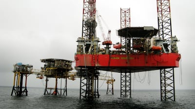 An offshore rig in the North Sea. Getty Images