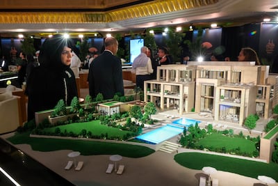 A model of one of the mansions to be built in the sprawling grounds of Emirates Palace. Victor Besa / The National