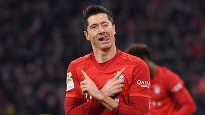 Bayern Munich's Polish forward Robert Lewandowski remains tight-lipped, relatively, about his signature celebration - fingers pointing and hands crossed across his chest. “The celebration has something to do with my daughter,” he said. “I don’t want to go into details, it’s a little secret. I want to show that my family are always behind me, as that has helped me a lot in my career as a footballer.” AFP
