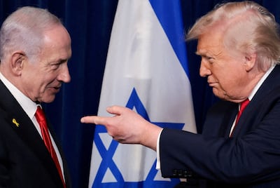 US President Donald Trumpand Israeli Prime Minister Benjamin Netanyahu. Reuters