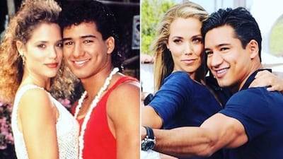 Then and now: original 'Saved by the Bell' cast members Mario Lopez and Elizabeth Berkley. NBC