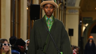 Nigo's first show for Kenzo mixed Japanese touches, such as side fastening jackets, with jaunty prints for autumn/winter 2022. All photos: Getty Images