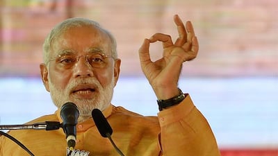 Indian Prime Minister and Bharatiya Janata Party leader Narendra Modi (Punit Paranjpe / AFP)